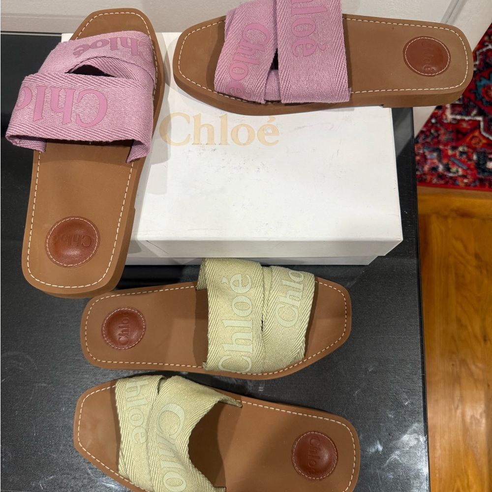 Chloe Pink and Cream Sandals